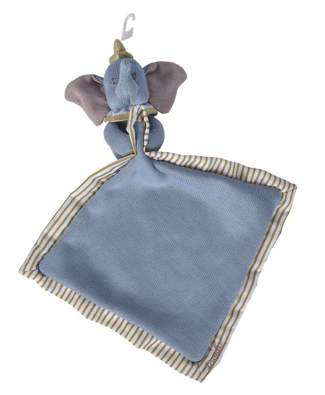  - dumbo léléphant - tricot bleu 30 cm 